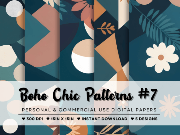 Boho Chic Geometric Floral Background: A Design Revolution