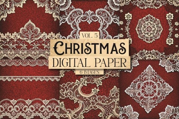 Christmas Digital Paper Vol. 5: A Bundle of Vintage Festive Charm