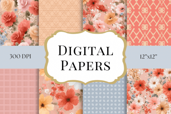 Coral Peach Floral Digital Papers: A Designer's Guide to Warm, Romantic Backgrounds