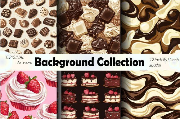 Cute Sweet Cake Birthday Pattern Design: A Vibrant Digital Art Collection