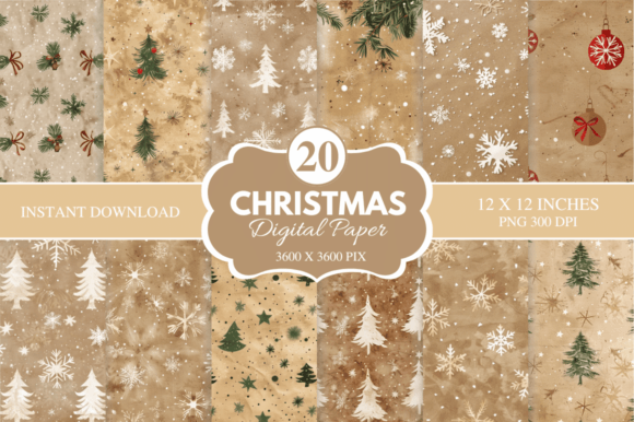 Elevate Your Holiday Projects with Christmas Digital Paper