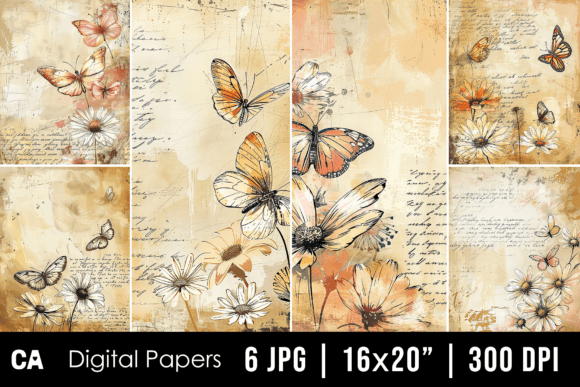 Embracing Nostalgia: Using Vintage Daisy & Butterfly Journal Pages