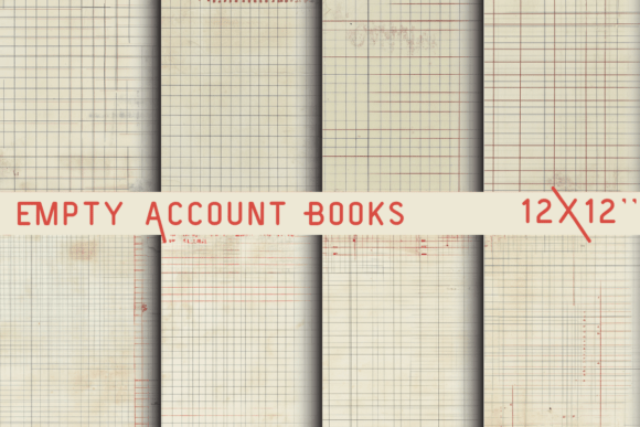 Empty Account Books Memory Kit: Vintage Financial History for Your Projects