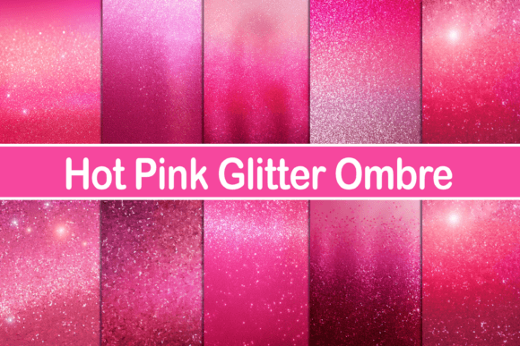 Hot Pink Glitter Ombre: A Bold Statement for Modern Design