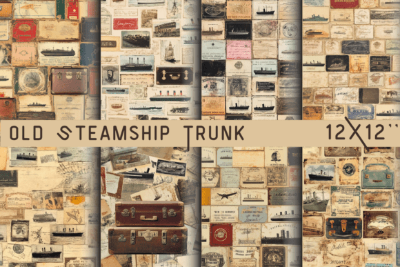 Old Steamship Trunk Stickers: Vintage Maritime Ephemera for Modern Projects