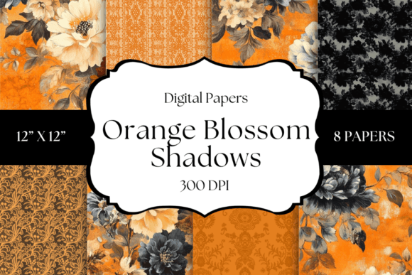 Orange Blossom Shadows: A Designer's Guide to This Bold Digital Paper Collection