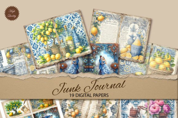 Sicilian Watercolor Junk Journal Paper: A Visual Love Story