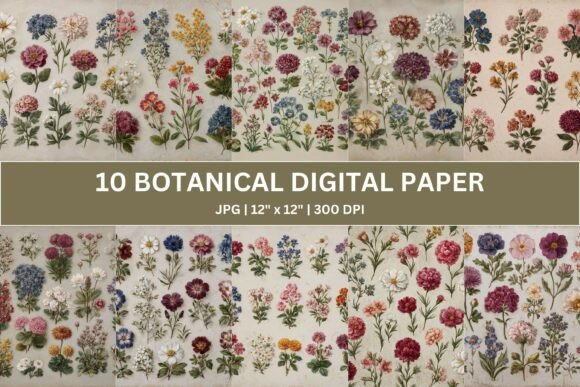 Timeless Floral Design: The Vintage Botanical Paper Pack