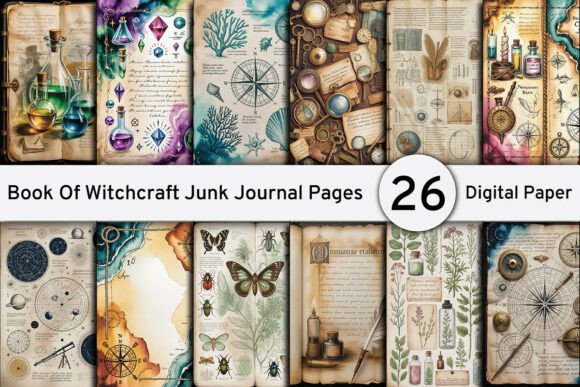 Unlocking Creative Magic with Book of Witchcraft Junk Journal Pages