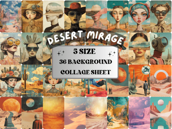 Unveiling the Desert Mirage Collage Journal Paper Collection