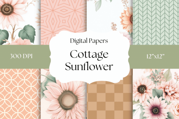 Warmth and Whimsy: The Cottage Sunflower Digital Paper Collection