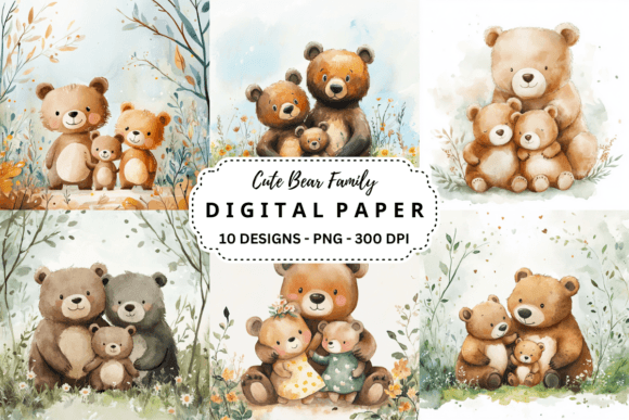 Watercolor Cute Bear Family Background: A Designer's Guide