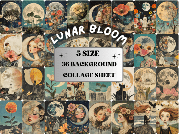 Whimsy Lunar Bloom Collage Paper: A Guide to Ethereal Design